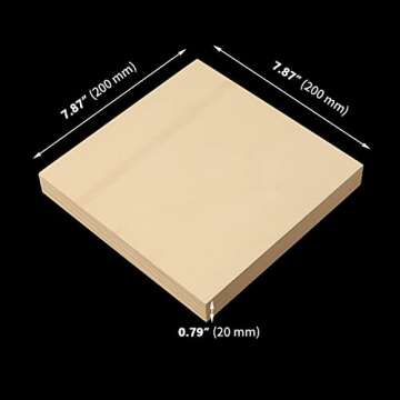 ZOENHOU 10 PCS 8 x 8 Inch Wood Canvas Boards, Unfinished Square Wood Canvas, Cradled Wood Panels for...
