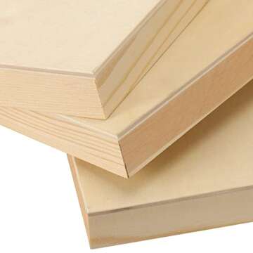 Durable 8x8 Wood Canvas Boards for Artists & Crafters