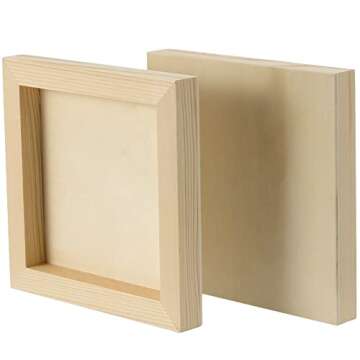 Durable 8x8 Wood Canvas Boards for Artists & Crafters