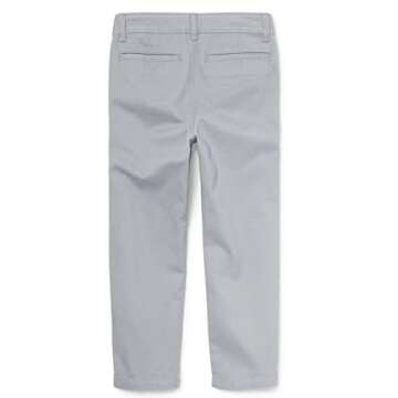 The Children's Place boys Stretch Chino Pants, Fin Gray, 4
