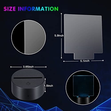 Customizable 3D Night LED Lamp Kit with Remote Control