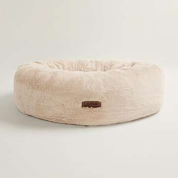 UnHide Floof Pet Bed - XL (40"x14") - Extra Soft Dog Bed - Removable Faux Fur Cover - Machine Washab...