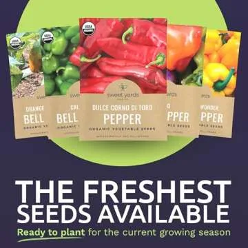Organic Sweet Pepper Seeds Variety Pack - 6 Non-GMO Packs
