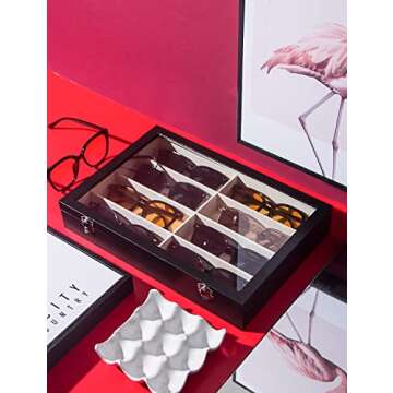 Ausalivan 8 Slot Sunglasses Organizer - Stylish & Durable