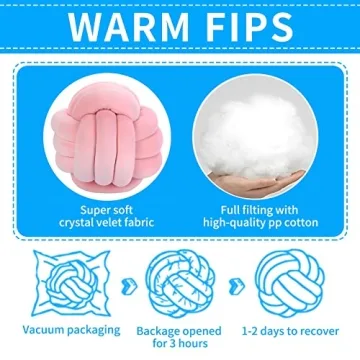 KEBAIHUA Knot Ball Pillow - Soft Plush Home Decor for Kids