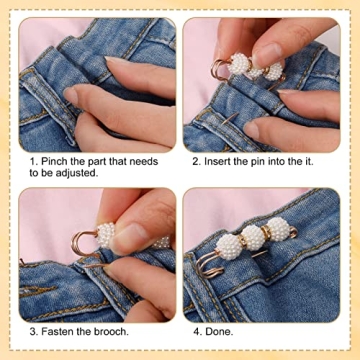 FRIUSATE 15-Piece Pearl Brooch Pins for Women and Girls