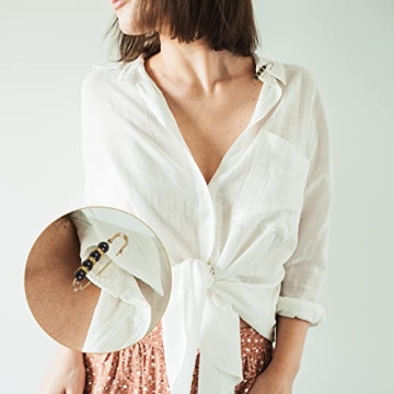 FRIUSATE 15-Piece Pearl Brooch Pins for Women and Girls