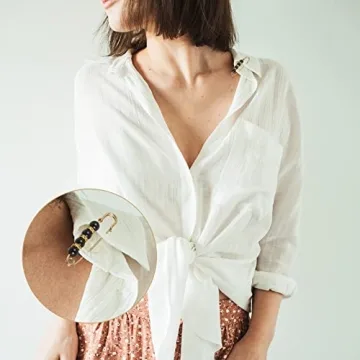 FRIUSATE 15-Piece Pearl Brooch Pins for Women and Girls