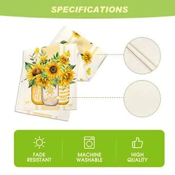 Artoid Mode Sunflower Table Runner for Summer Decor