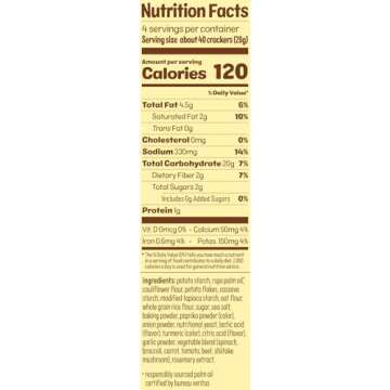 Real Food From the Ground Up Cauliflower Sea Salt Crackers (Pack of 6)