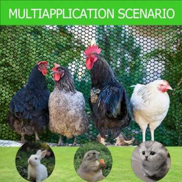 Senershuo Chicken Wire mesh 15.7IN x 10FT Black Plastic mesh Sheet Plant Fence Barrier Chicken Wire Fence Mesh Hexagonal Poultry Mesh Netting Garden Fencing Cat Fencing and Bird Netting