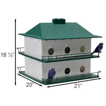 BestNest 12-Room Two-Story Purple Martin House with Decoys