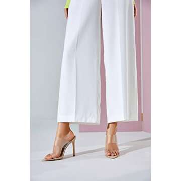 Vivianly Clear Pointed Toe Heel Sandals - Stiletto High Heels for Women