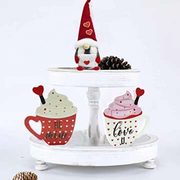 Charming Wood Coffee Signs for Valentine's Day Celebration