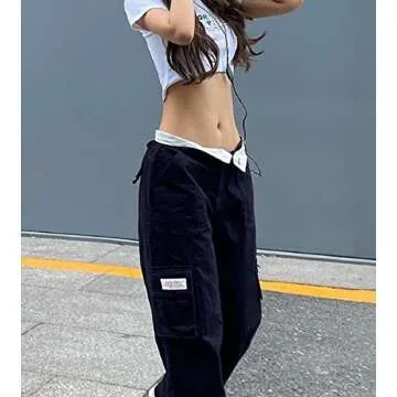 Y2k Low Waisted Jeans for Women Aesthetic Vintage Baggy Pants Wide Leg Casual Trousers 2022 Trendy E-Girl Clothes Small