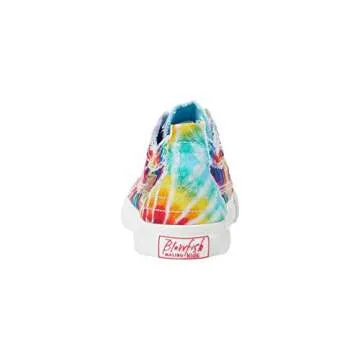 Blowfish Malibu Girls Play-k Sneaker, Rainbow tie dye, 4 Big Kid