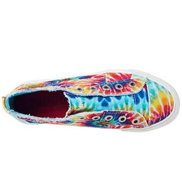 Blowfish Malibu Girls Play-k Sneaker, Rainbow tie dye, 4 Big Kid