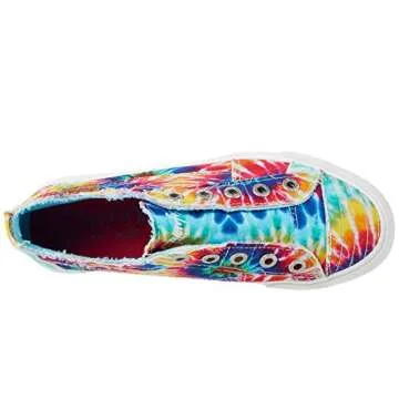 Blowfish Malibu Girls Play-k Sneaker, Rainbow tie dye, 4 Big Kid