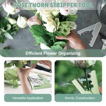 Zakrafo 4PCS Rose Thorn Stripper Tool Florist Supplies Flower Stem Cutter Pruners for Gardening and Flower Arrangement
