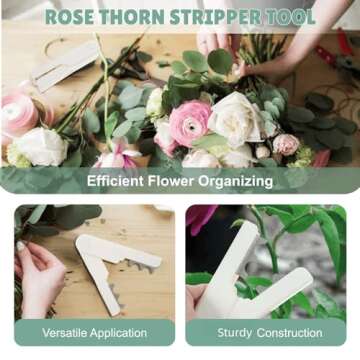 Zakrafo 4PCS Rose Thorn Stripper Tool Florist Supplies Flower Stem Cutter Pruners for Gardening and Flower Arrangement