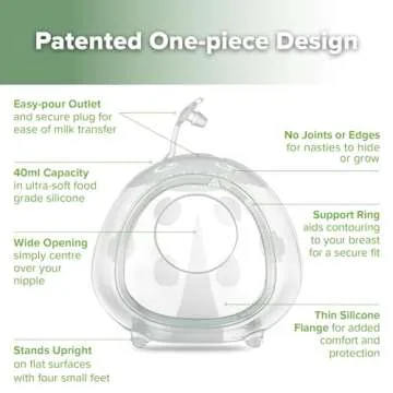 haakaa Ladybug Milk Collector 1.4oz/40ml 2pcs - Wearable Nursing Cups | Soft Breast Shells | Breastmilk Saver |Portable Letdown Catcher for Pumping On The Go Breastfeeding Moms, Protects Sore Nipples