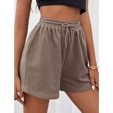 MakeMeChic Women's Casual Drawstring Waist Sweat Shorts