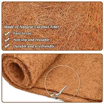 ZeeDix 2 Pack 16 x 118 x 0.28inches Thickened No-Slip Ice and Snow Carpet Mats- Natural Coconut Fiber Carpet for Garden, Front Door, Stairs, Porch Outdoor Safer Walking