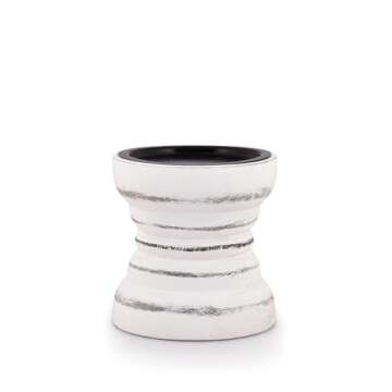 BHAVATU Farmhouse Rustic Wood Candle Holder, Holder for Special Ocassion, Home Décor, Ideal Gifts, ...