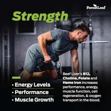 ForestLeaf Grass Fed Beef Liver Capsules, 3000mg Per Serving, Supports Full Immunity & Body Wellnes, Cleansing, Digestion, Natural Iron, Vitamin A and B12, Freeze Dried Beef Liver Supplement, 180 Caps