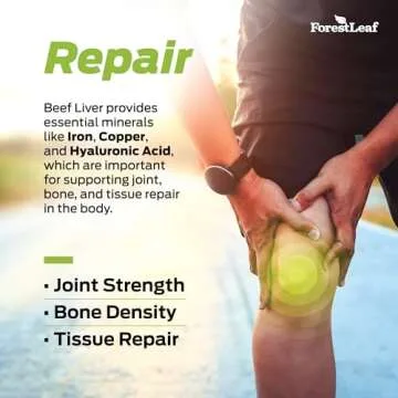 ForestLeaf Grass Fed Beef Liver Capsules, 3000mg Per Serving, Supports Full Immunity & Body Wellnes, Cleansing, Digestion, Natural Iron, Vitamin A and B12, Freeze Dried Beef Liver Supplement, 180 Caps