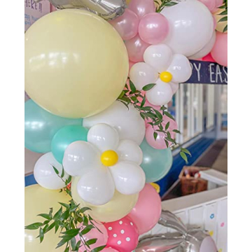 Enanal Easter Balloon Garland 164pcs with Bunny Foil Balloon