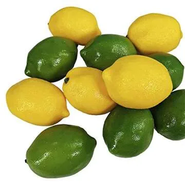 Winlyn 28 PCS Artificial Lemons - Lifelike Decoration