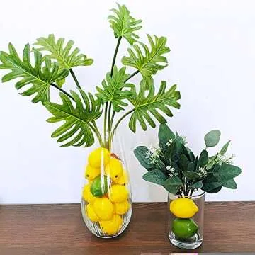 Winlyn 28 PCS Artificial Lemons - Lifelike Decoration