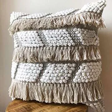 Fringe & Tassel Moroccan Rug Pillow Cover