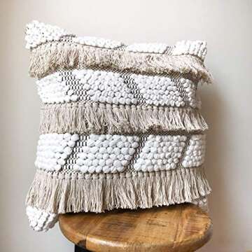 Fringe & Tassel Moroccan Rug Pillow Cover
