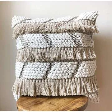 Fringe & Tassel Moroccan Rug Pillow Cover