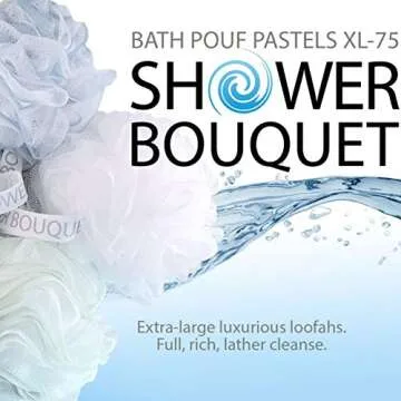 SHOWER BOUQUET XL Soft Loofah 4-Pack for All Ages