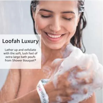 SHOWER BOUQUET XL Soft Loofah 4-Pack for All Ages