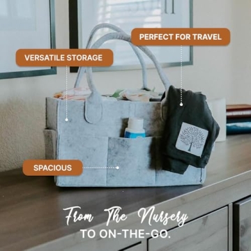 Parker Baby Diaper Caddy Organizer for Nursery and Car