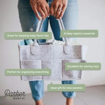 Parker Baby Diaper Caddy Organizer for Nursery and Car