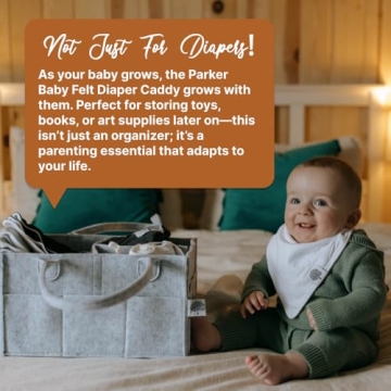 Parker Baby Diaper Caddy Organizer for Nursery and Car