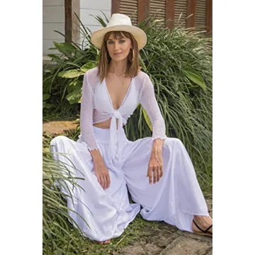 SHU-SHI Lightweight Sheer Cardigan Shrug for Women