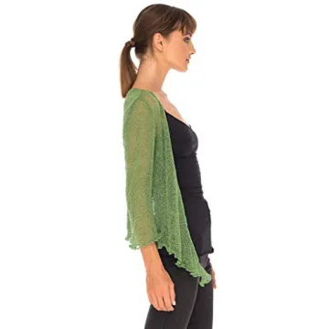 SHU-SHI Lightweight Sheer Cardigan Shrug for Women