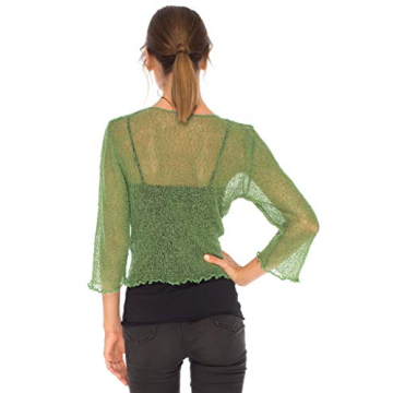 SHU-SHI Lightweight Sheer Cardigan Shrug for Women