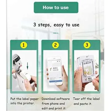 D11 Mini Label Printer Paper Printing Label Waterproof Anti-Oil Price Label Pure Color Scratch-Resistant Label Sticker Paper (6 Colors 12x40mm)