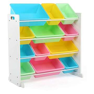 Humble Crew, White/Pastel Kids' Toy Storage Organizer