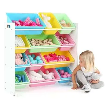 Humble Crew White Pastel Kids Toy Storage Organizer