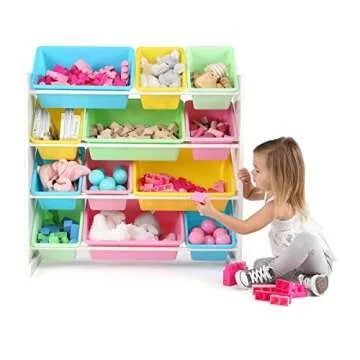Humble Crew White Pastel Kids Toy Storage Organizer
