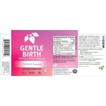 Mountain Meadow Herbs Gentle Birth for Birth Prep/Labor Prep, Fast Acting Liquid Herbal Extract for Childbirth Support w/o Blue Cohosh - 4oz