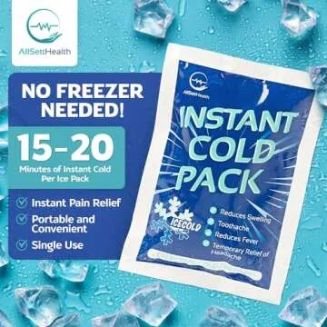 Instant 50 Pack Ice Cold Compress for Injury Relief